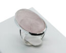 Silver Ring Oval Rose Quartz