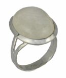 Silver Ring Oval Moonstone