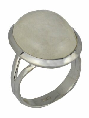 Silver Ring Oval Moonstone
