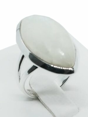 Silver Ring Marquise Moonstone