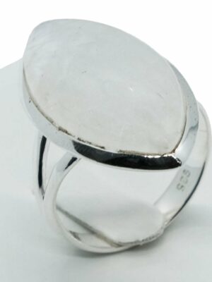 Silver Ring Marquise Moonstone