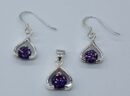Silver Earring/Pendant Amethyst