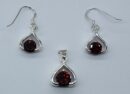 Silver Earring/Pendant Garnet