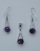 Silver Earring/Pendant Amethyst