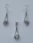 Silver Earring/Pendant Clear