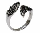 Silver Ring Two Wings