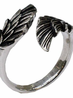 Silver Ring Two Wings
