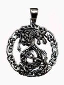 Silver Pendant Dragon Viking