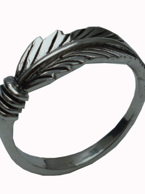 Silver Ring Feather
