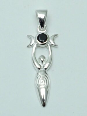 Silver Pendant 3 Moon Goddess