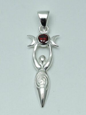 Silver Pendant 3 Moon Goddess