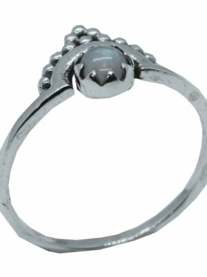 Silver Ring Rainbow Round