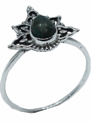 Silver Ring Turquoise Teardrop
