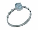 Silver Ring Blue Topaz Stone
