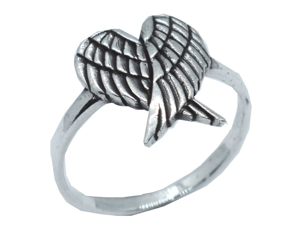 Silver Ring Angel Wings