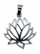 Silver Pendant Lotus Flower