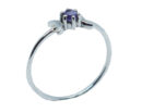 Silver Ring Triplemoon Amethyst