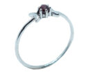 Silver Ring Triplemoon Garnet