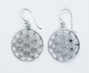 Silver Earing Flower of Life