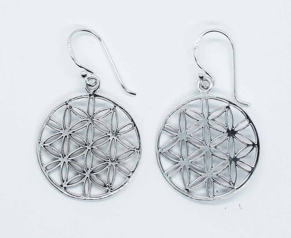 Silver Earing Flower of Life