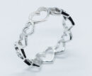 Silver Ring Hearts Band