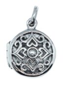 Pendant Silver Locket Circle