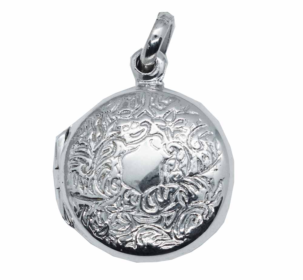 Pendant Silver Locket Circle