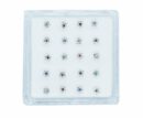 Silver Nose Stud Flower 20pc