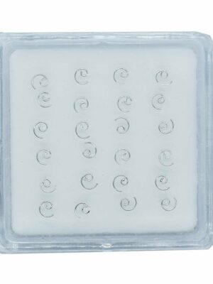 Silver Nose Stud Twirl 20pc