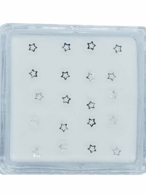Silver Nose Stud Star 20pc