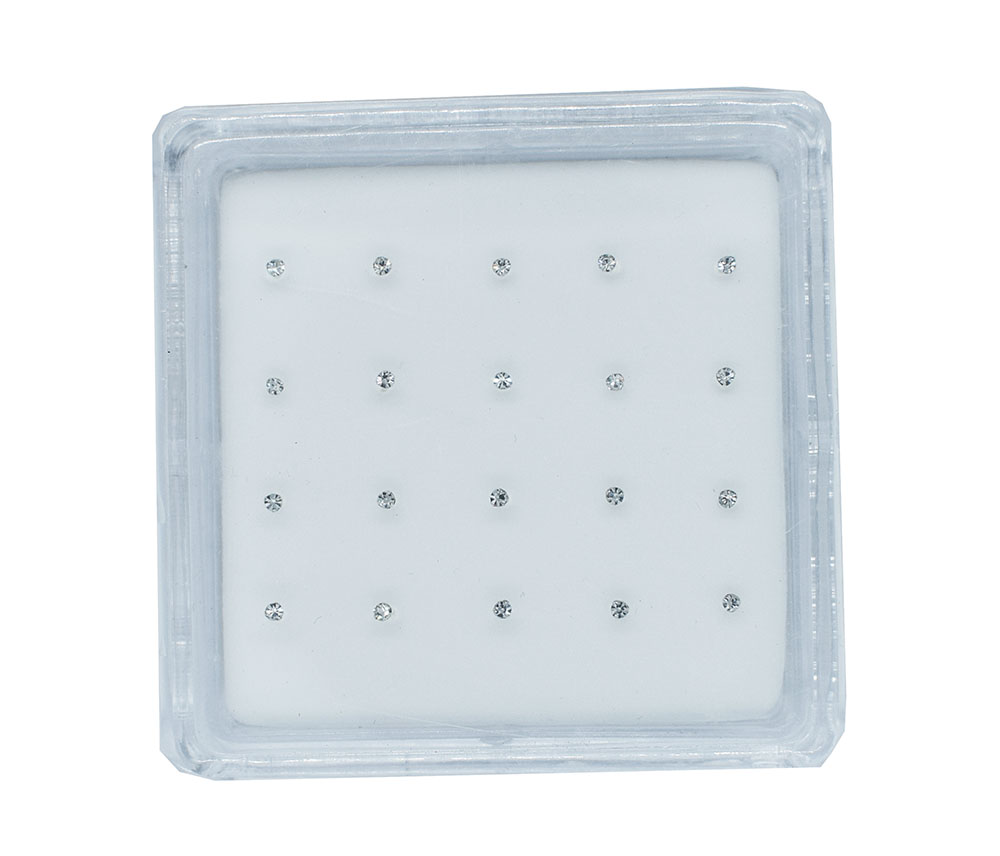 Silver Nose Stud 20Pcs 1.5mm
