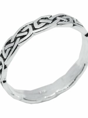 Silver Ring Celtic Band Thin