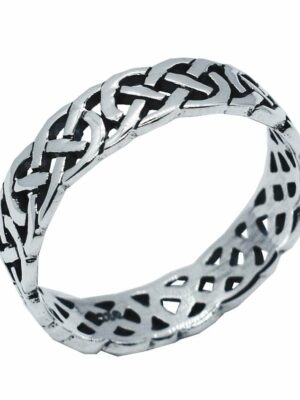 Silver Ring Celtic Band Thin