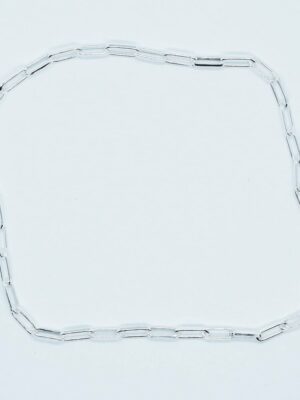 Silver Bracelet Long Rolo Flat