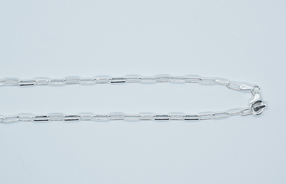 Silver Chain Long Rolo Flat 18"