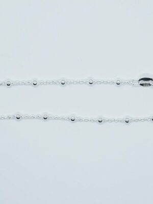 Silver Chain 3 beads (Various Sizes)