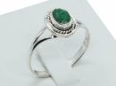Silver Ring Emerald Stone