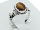 Silver Ring Tiger Eye Stone