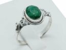 Silver Ring Emerald Stone