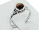 Silver Ring Tiger Eye Stone