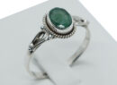 Silver Ring Emerald Stone
