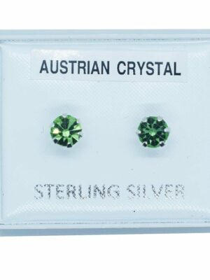 Silver Earring Stud L. Green