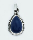 Silver Pendant Lapis 8x12 mm