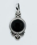 Silver Pendant Onyx 10x10mm