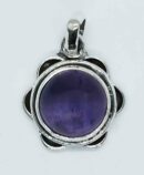 Silver Pendant Amethyst 10x10