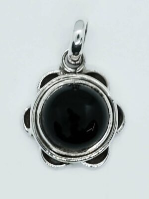 Silver Pendant Onyx 10x10mm