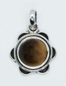 Silver Pendant Tiger Eye 10x10