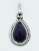 Silver Pendant Amethyst 8x12