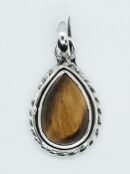Silver Pendant Tiger Eye 8x12