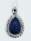 Silver Pendant Lapis 8x12mm
